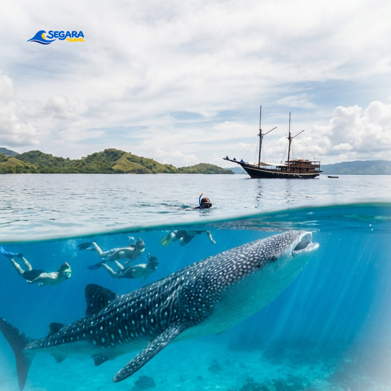 Travel Wise Komodo Tour 4D3N Lombok ke Flores whale shark Pink Beach Pulau Komodo